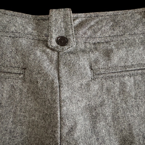 Vintage Y2K 90s Wide-Leg Pants sz 32 gray wool blend low rise office retro - Picture 15 of 16